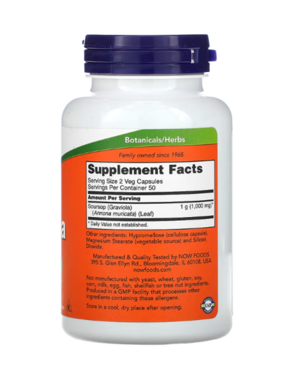 NOW Foods, Graviola, 500 mg, 100 Veg Capsules