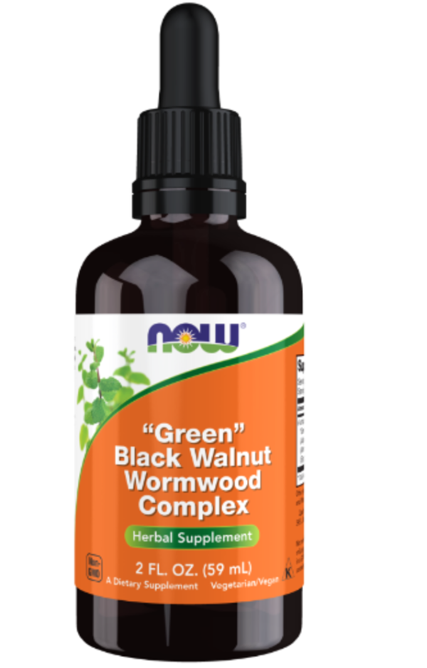 NOW Foods, Green Black Walnut Wormwood Complex, 2 fl oz (59 ml)
