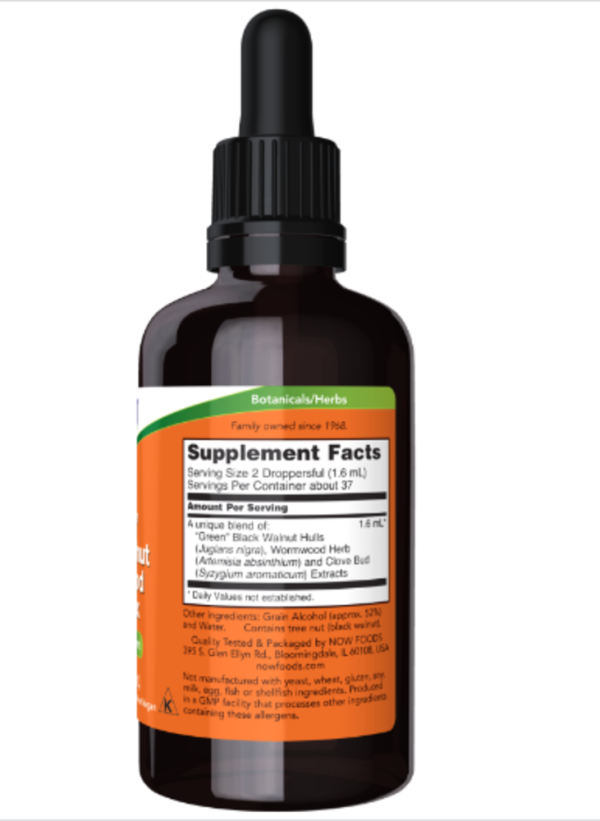 NOW Foods, Green Black Walnut Wormwood Complex, 2 fl oz (59 ml)
