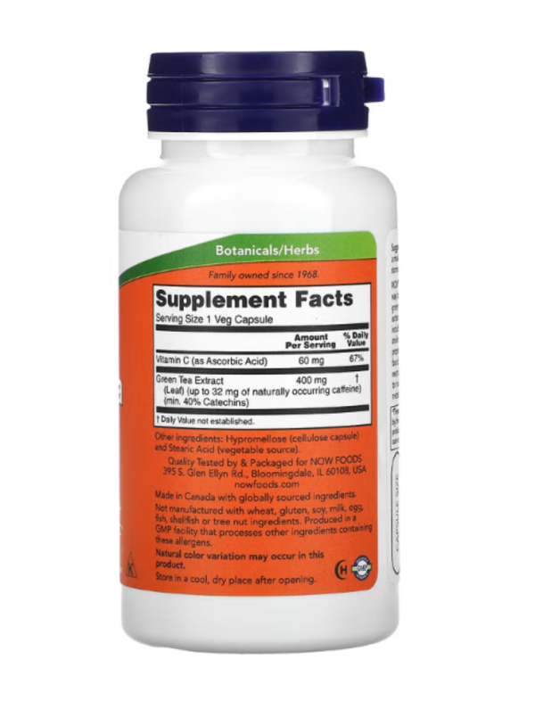 Now Foods, Green Tea Extract, 400 mg, 100 Capsules