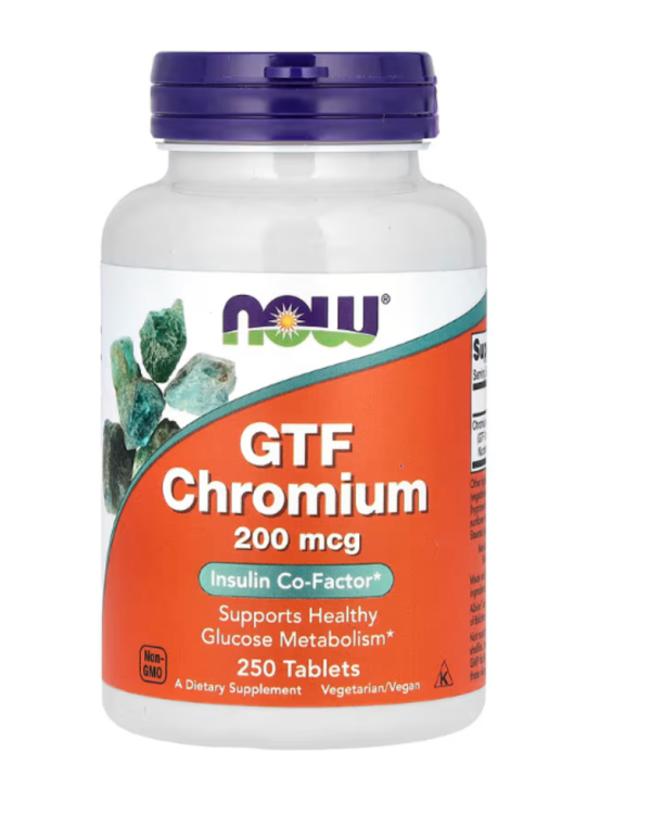 Now Foods, GTF Chromium, 200 mcg, 250 Tablets
