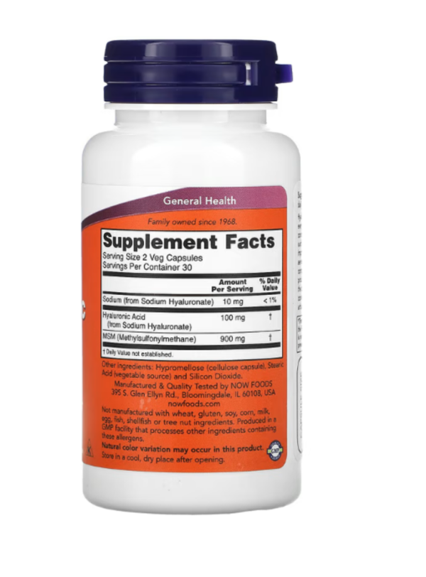 NOW Foods, Hyaluronic Acid, 50 mg, 60 Veg Capsules
