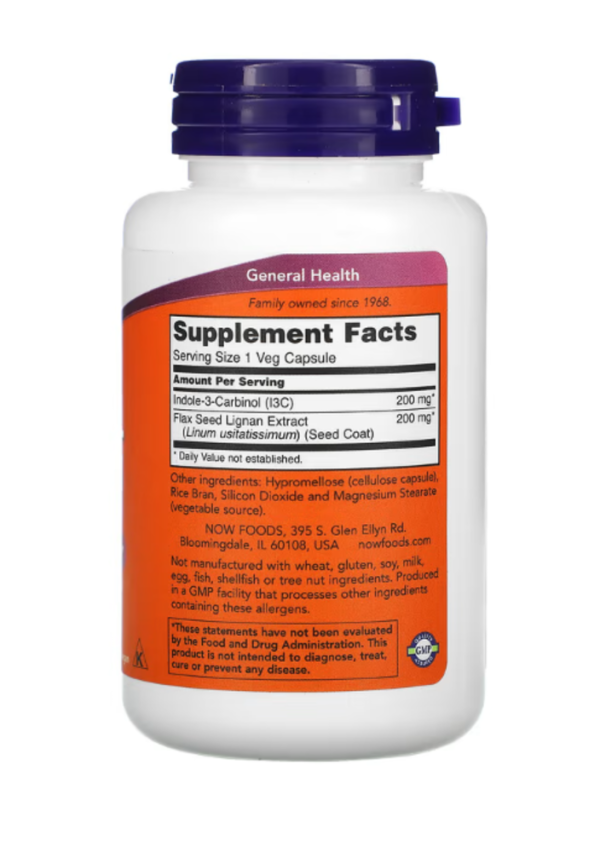 NOW Foods, Indole-3-Carbinol, 200 mg, 60 Veg Capsules