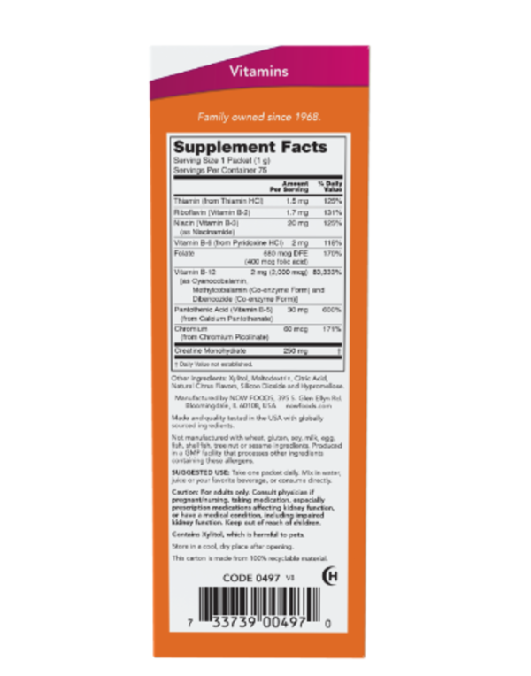 Now Foods, Instant Energy B-12, 2000 mcg, 75 Packets, (1 g) Each