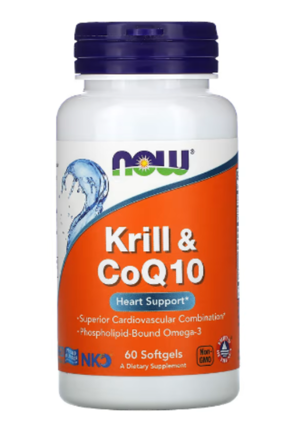 NOW Foods, Krill & CoQ10, 60 Softgels
