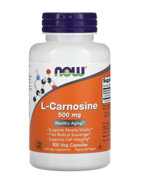 Now Foods, L-Carnosine, 500 mg, 100 Veg Capsules