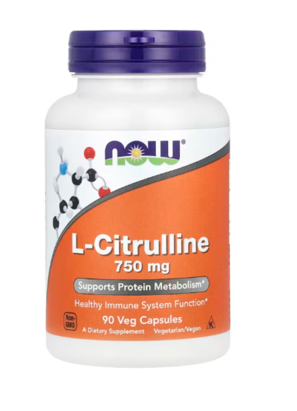 Now Foods, L-Citrulline, 750 mg, 90 Veg Capsules