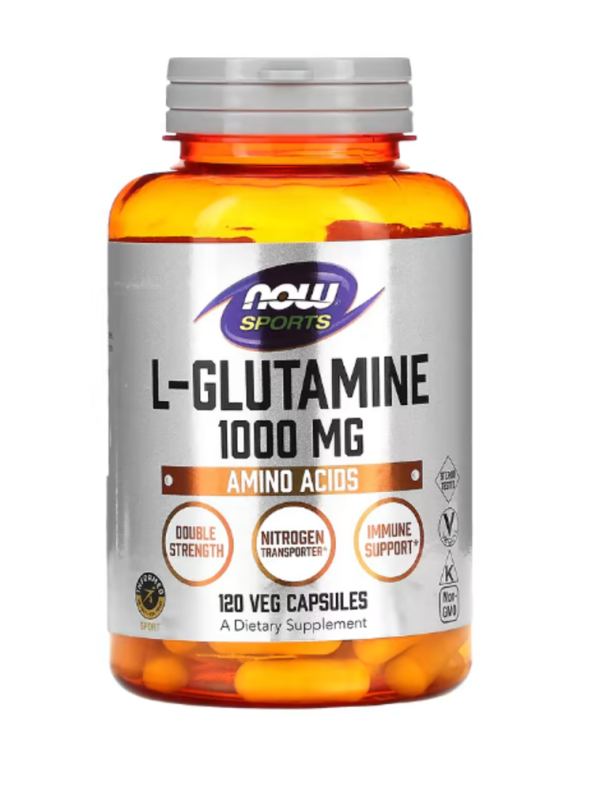 NOW Foods, L-Glutamine, Double Strength, 1,000 mg, 120 Veg Capsules
