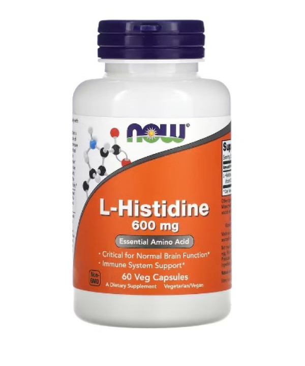 NOW Foods, L-Histidine, 600 mg, 60 Veg Capsules