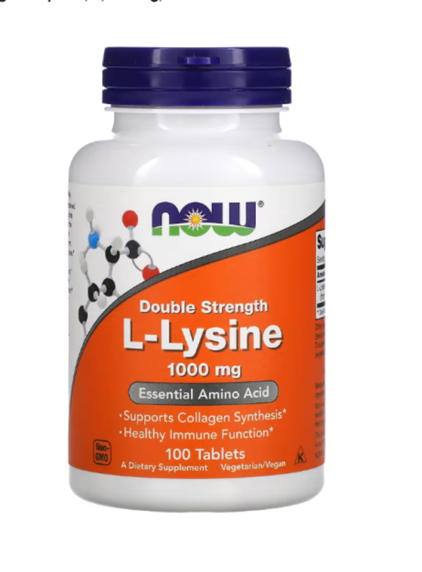 Now Foods, L-Lysine, 1,000 mg, 100 Tablets