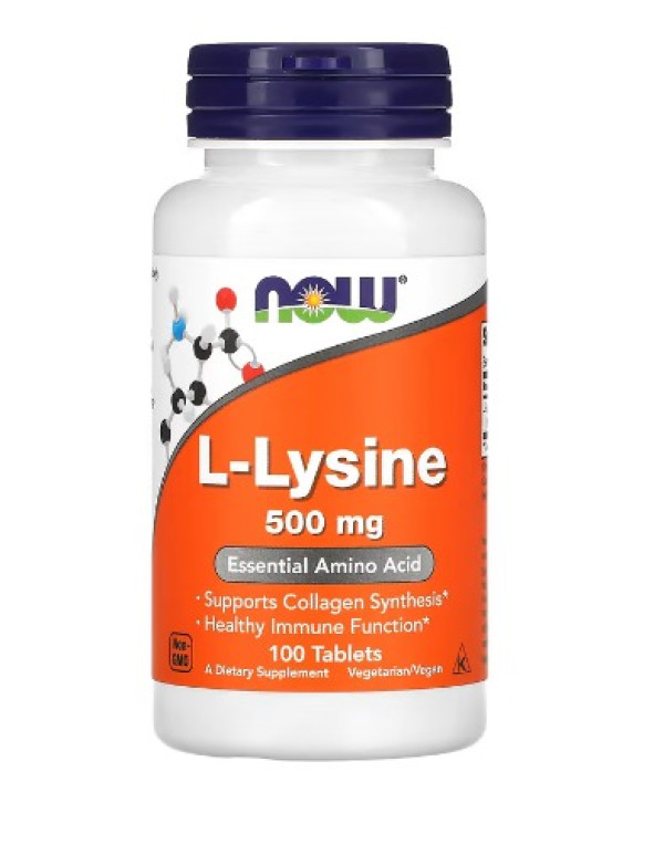 NOW Foods, L-Lysine, 500 mg, 100 Tablets