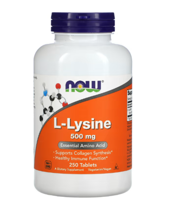 Now Foods, L-Lysine, 500 mg, 250 Capsules