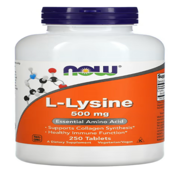 NOW Foods, L-Lysine, 500 mg, 250 Tablets
