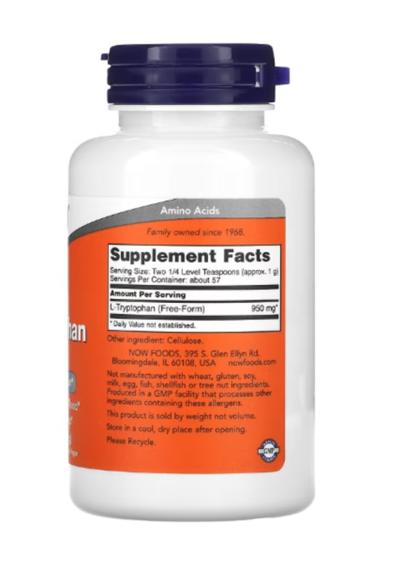 NOW Foods, L-Tryptophan Powder, 2 oz (57 g)
