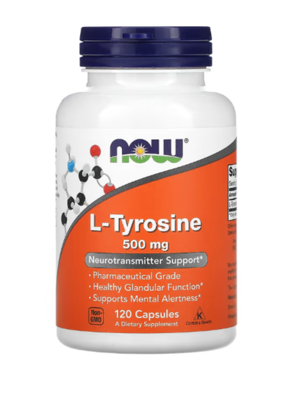 Now Foods, L-Tyrosine, 500 mg, 120 Capsules