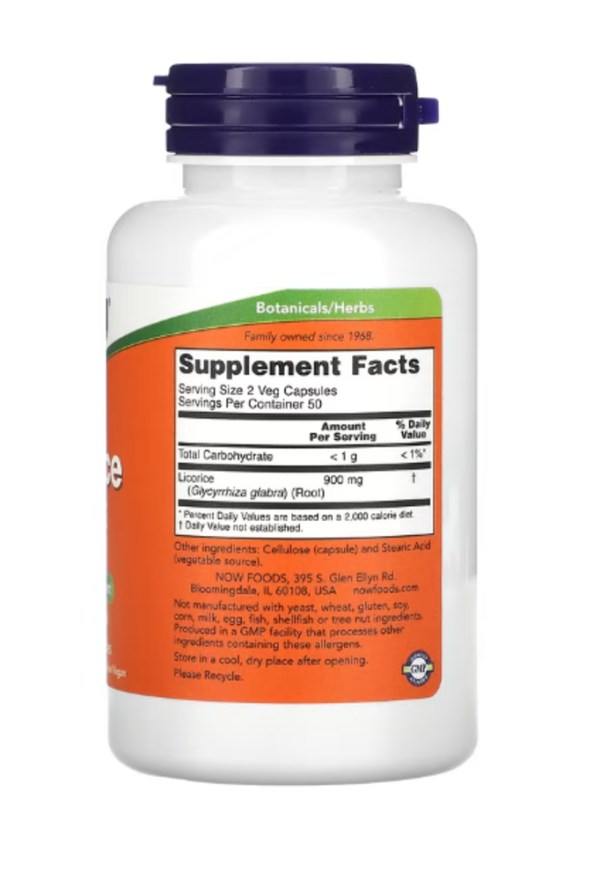 Now Foods, Licorice Root, 450 mg, 100 Capsules