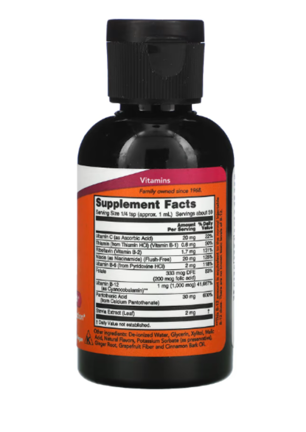 Now Foods, Liquid B-12, B-Complex, 2 fl oz (59 ml)