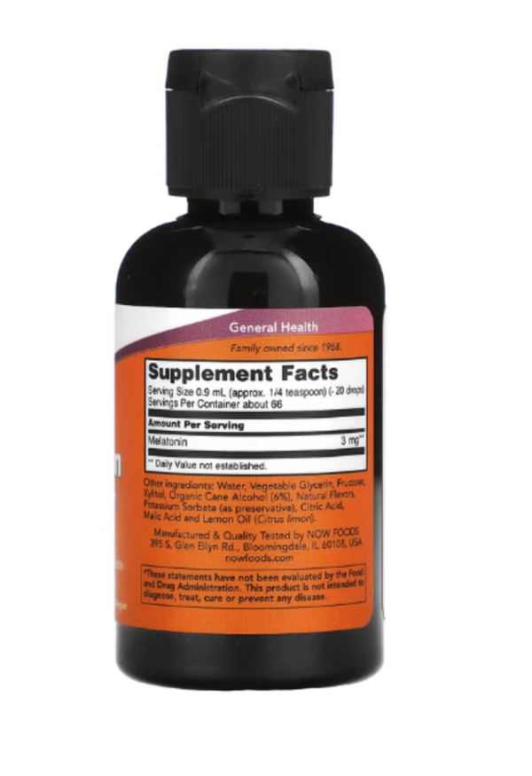 Now Foods, Liquid Melatonin, 2 fl oz (60 ml)