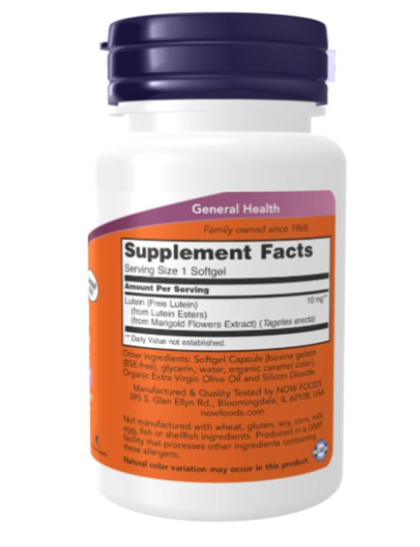 NOW Foods, Lutein, 10 mg, 120 Softgels
