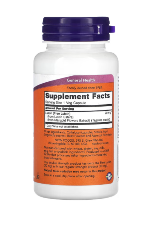 Now Foods, Lutein, Double Strength, 90 Veggie Caps