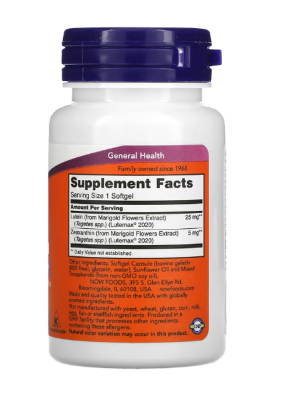 Now Foods, Lutein & Zeaxanthin, 60 Softgels