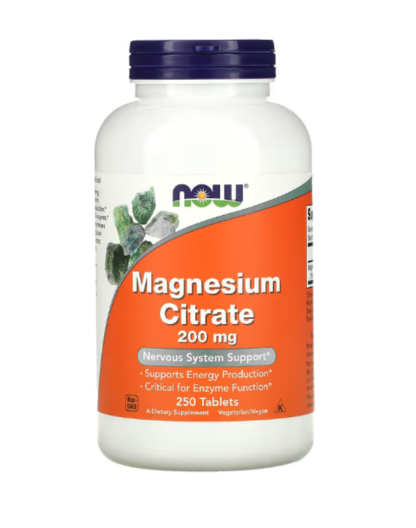 NOW Foods, Magnesium Citrate, 200 mg, 250 Tablets