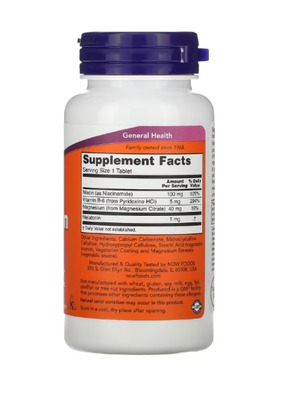 Now Foods, Melatonin, 1 mg, 100 Tablets