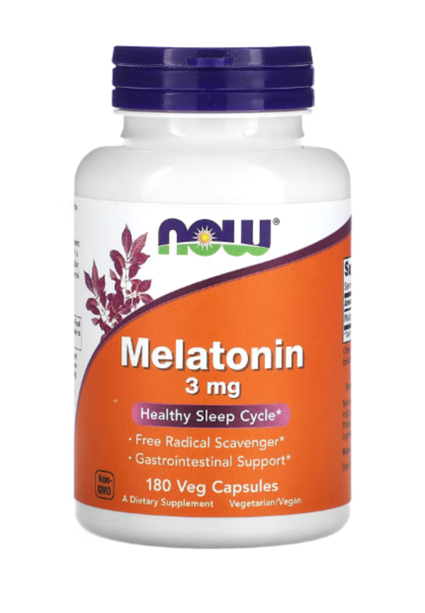 Now Foods, Melatonin, 3 mg, 180 Capsules