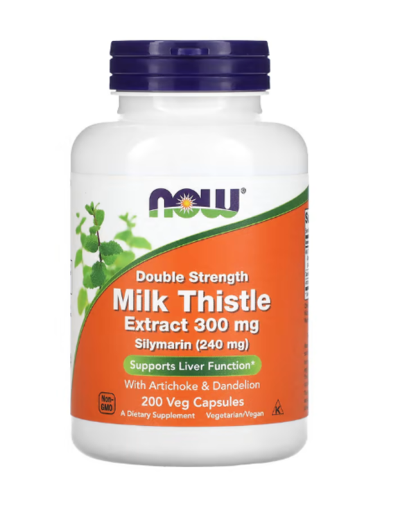 NOW Foods, Milk Thistle Extract, Double Strength, 300 mg, 200 Veg Capsules