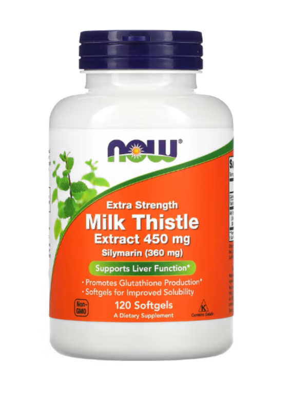 NOW Foods, Milk Thistle Extract, Extra Strength, 450 mg, 120 Softgels
