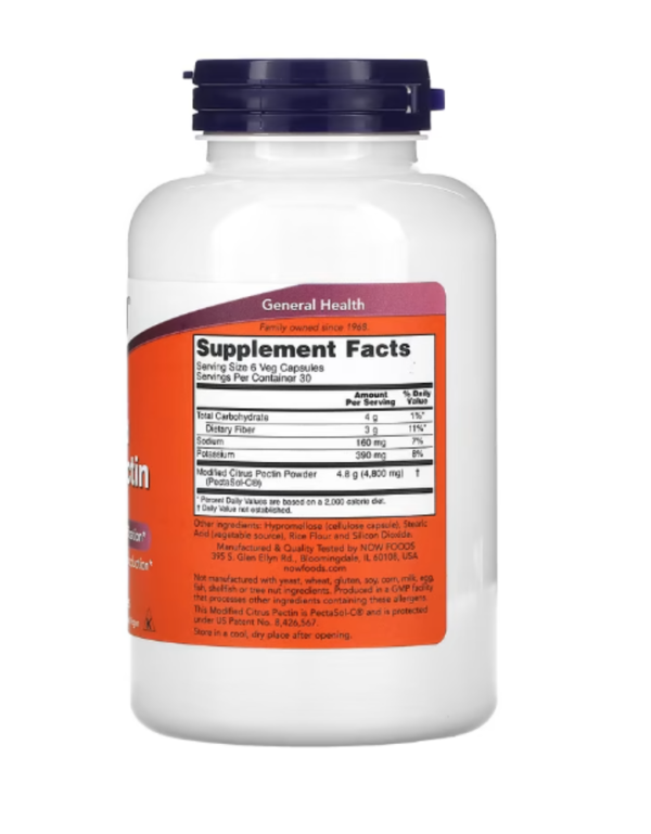 NOW Foods, Modified Citrus Pectin, 800 mg, 180 Veg Capsules