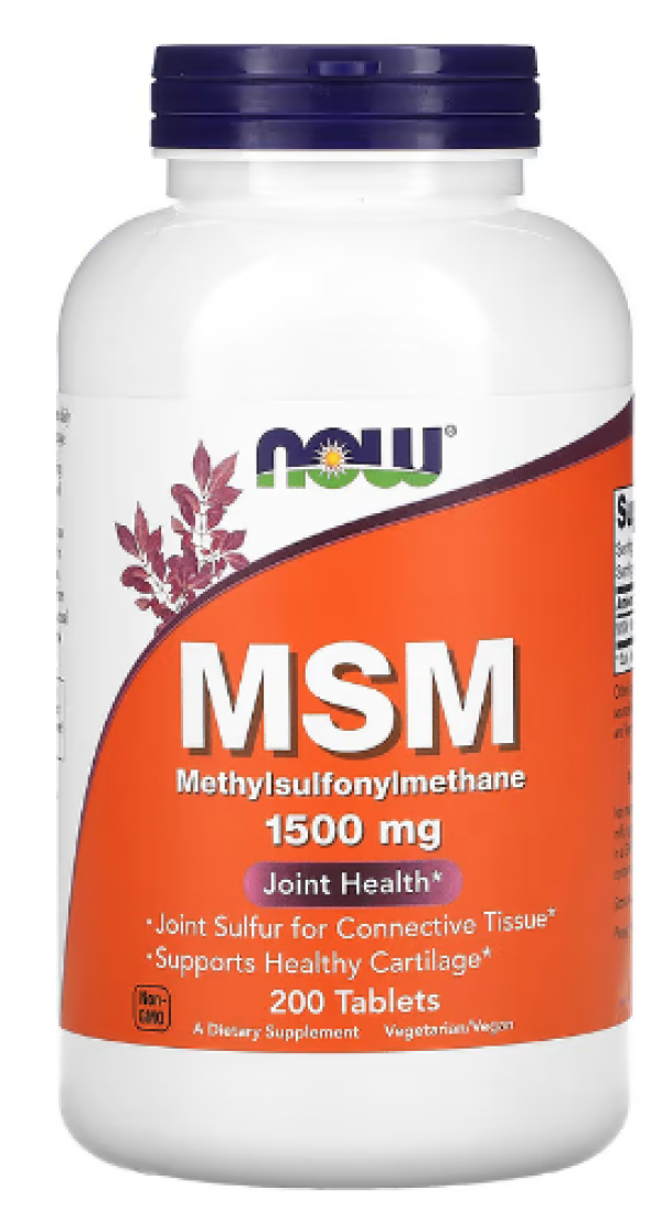 NOW Foods, MSM, 1,500 mg, 200 Tablets