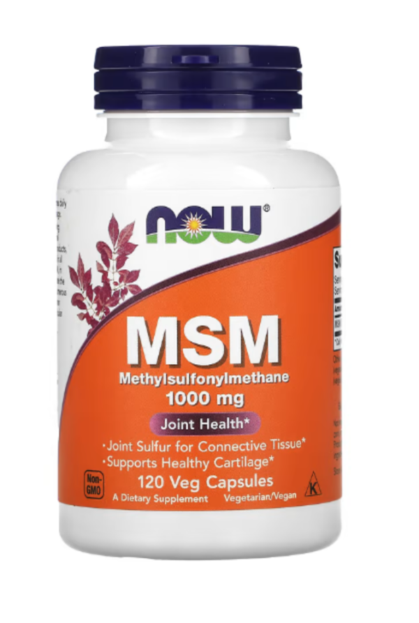 NOW Foods, MSM, Methylsulfonylmethane, 1,000 mg, 120 Veg Capsules
