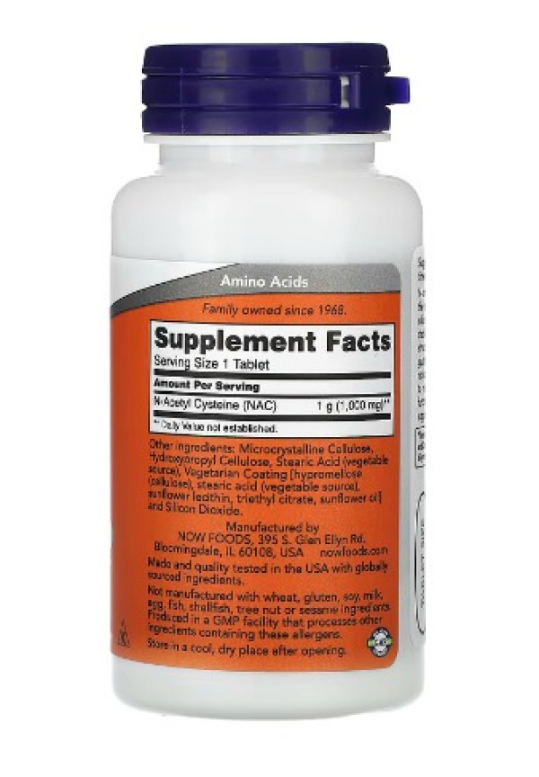 NOW Foods, NAC, 1,000 mg, 60 Tablets