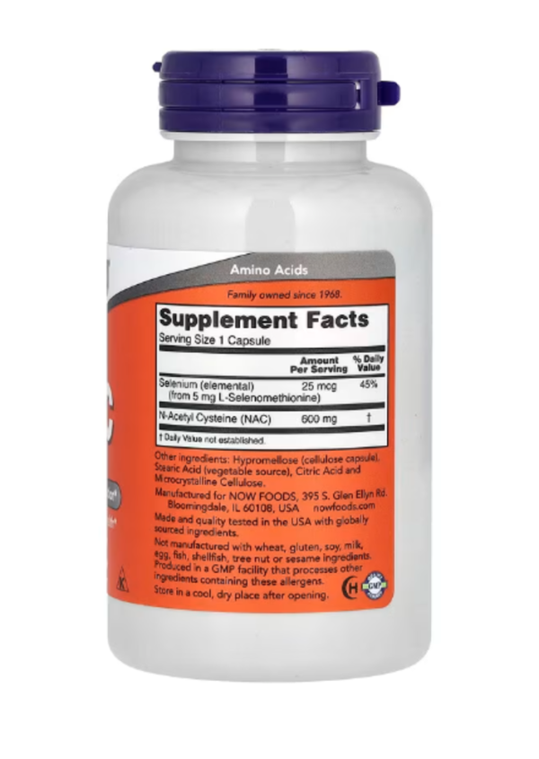 NOW Foods, NAC, 600 mg, 100 Capsules
