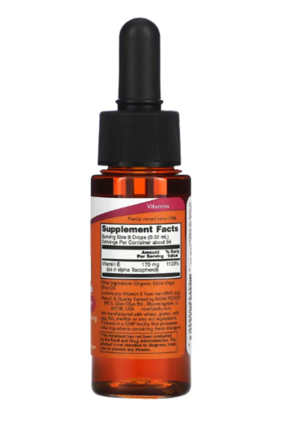 Now Foods, Natural E-Oil, Antioxidant Protection, 1 fl oz (30 ml)