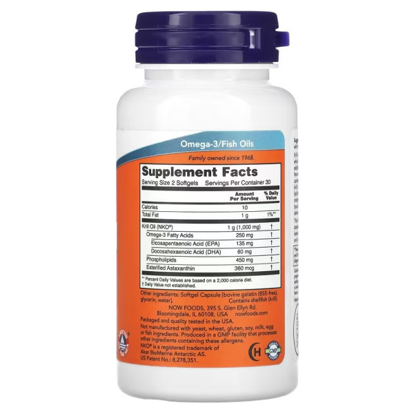 Now Foods, Neptune Krill Oil, 500 mg, 60 Softgels