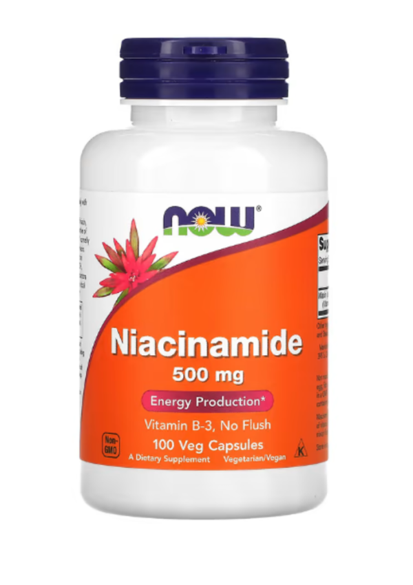 Now Foods, Niacinamide, 500 mg, 100 Capsules