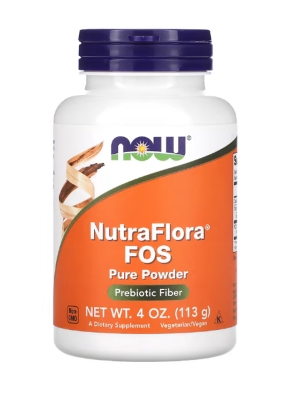 Now Foods, NutraFlora FOS, Pure Powder, 4 oz (113 g)