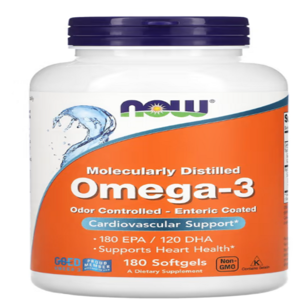 NOW Foods, Omega-3, 180 EPA / 120 DHA, 180 Softgels