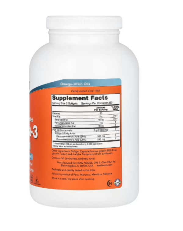 NOW Foods, Omega-3, 500 Softgels