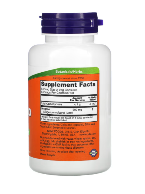 NOW Foods, Oregano, 450 mg, 100 Veg Capsules