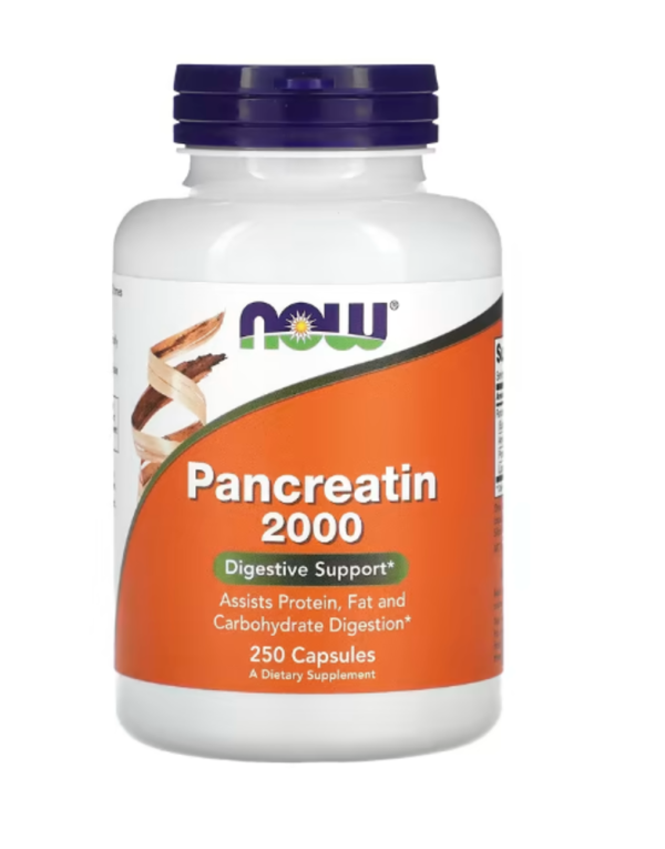 NOW Foods, Pancreatin 2000, 250 Capsules