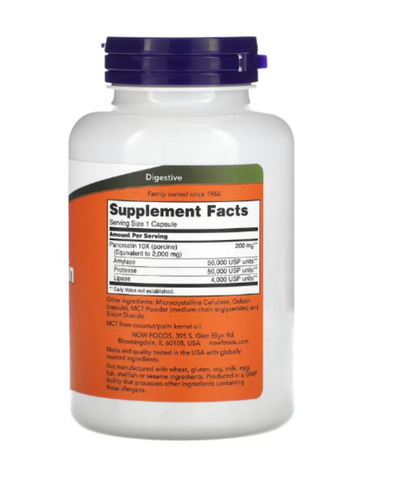 NOW Foods, Pancreatin 2000, 250 Capsules