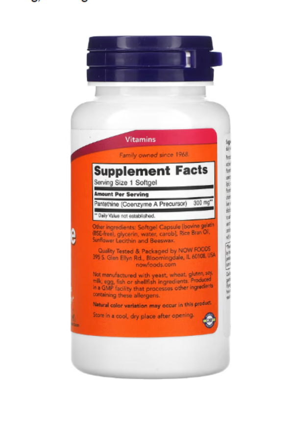 Now Foods, Pantethine, 300 mg, 60 Softgels