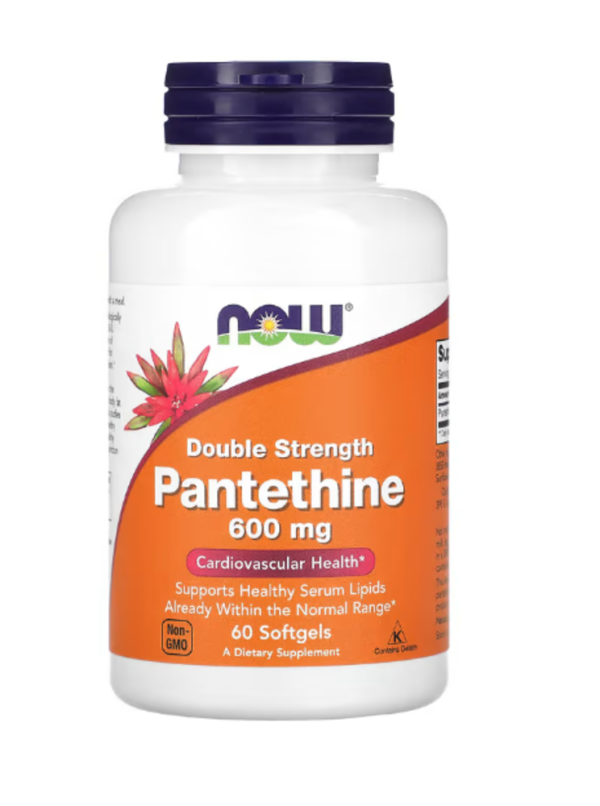 Now Foods, Pantethine, Double Strength, 600 mg, 60 Softgels