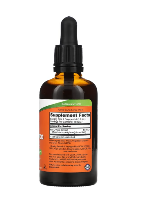 NOW Foods, Pau D'Arco Extract, 2 fl oz (59 ml)