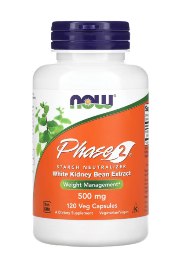 NOW Foods, Phase 2, Starch Neutralizer, 500 mg, 120 Veg Capsules