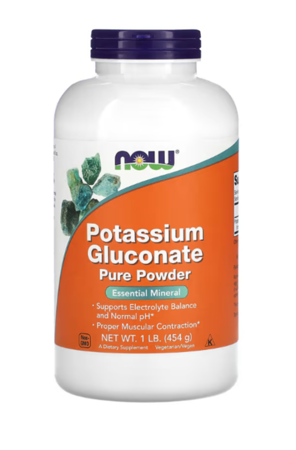 Now Foods, Potassium Gluconate, 100% Pure Powder, 1 lb (454 g)