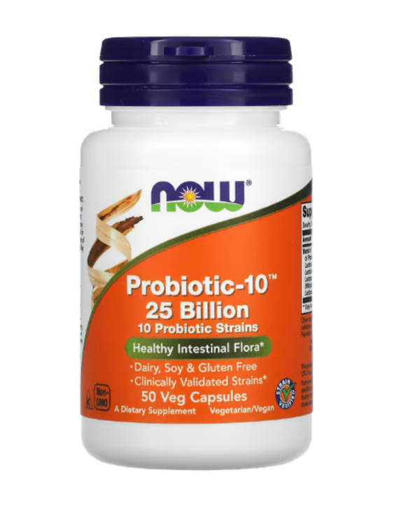 NOW Foods, Probiotic-10, 25 Billion, 50 Veg Capsules